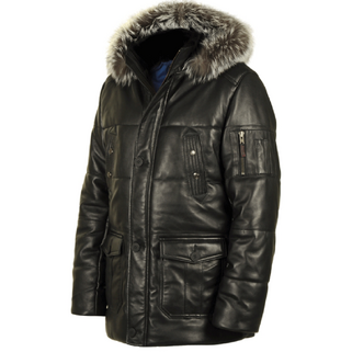 Кожаный пуховик Parka Polar Star